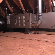 Attic Gas Furnace Installation